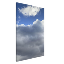 Close side angle of textured mountain and cloudscape canvas