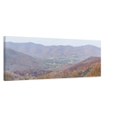Canvas print featuring serene autumn valley and mountains