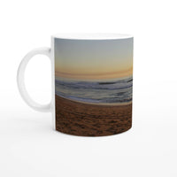 Coastal Sunset Dream Ceramic Mug – Beachy Vibes with Customizable Inside