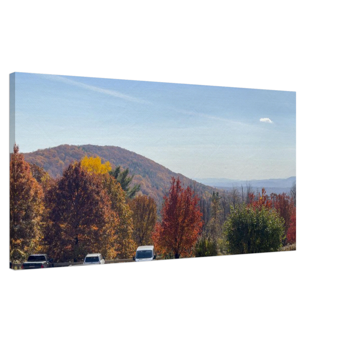 Autumn Trees Mountain Canvas Print