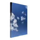 Gallery-wrapped canvas showing natural blue sky and airy white clouds