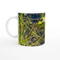 Vibrant Pond Frog Ceramic Mug - Choose Your Inside Color for Nature Lovers